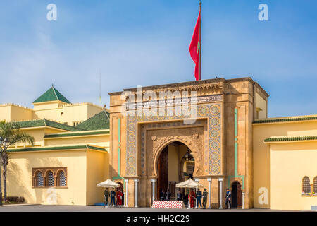 Entrée au Palais Royal Rabat Maroc Afrique du Nord Banque D'Images