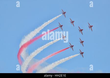 La Royal Air Force des flèches rouges aerobatic team Banque D'Images