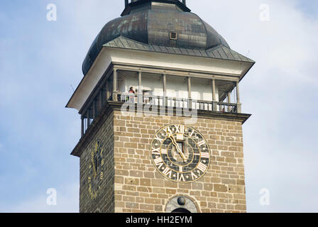 Ceske Budejovice (Budweis) : La Tour Noire, , Jihocesky, Fethiye, sud de la Bohême, République Tchèque Banque D'Images