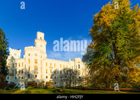 Hluboka nad Vltavou (Var) : le château de Frauenberg, , Jihocesky, Fethiye, sud de la Bohême, République Tchèque Banque D'Images