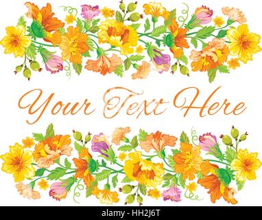 Carte template avec spring floral design Illustration de Vecteur