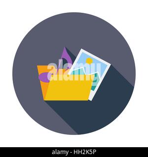 Dossier. L'icône de couleur unique. Vector illustration. Illustration de Vecteur