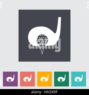 Télévision Golf seule icône. Vector illustration. Illustration de Vecteur