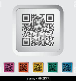 QR code. Télévision couleur unique icône. Vector illustration. Illustration de Vecteur