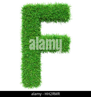 L'herbe verte Lettre F Banque D'Images