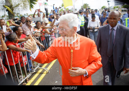 Le Cardinal Maurice Piat (né le 19 juillet 1941) est un catholique mauricien Banque D'Images