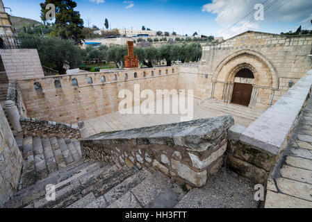 Tombe de la Vierge Marie, vallée du Cédron, Jérusalem, Israël Banque D'Images