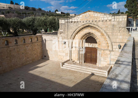 Tombe de la Vierge Marie, vallée du Cédron, Jérusalem, Israël Banque D'Images