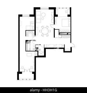 Plan d'architecture Illustration de Vecteur