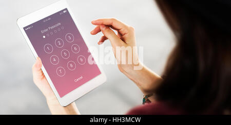 Entrez le code système de sécurité Concept Banque D'Images