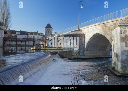 La porte de Bourgogne à Moret-sur-Loing Banque D'Images