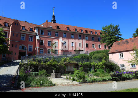 Cour et jardin d'herbes de monastère Himmelkron, district de Kulmbach, Haute-Franconie, Bavière, Allemagne Banque D'Images