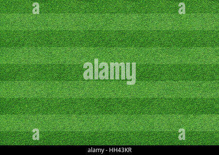 Vue de dessus du terrain de football gazon stripe background Banque D'Images