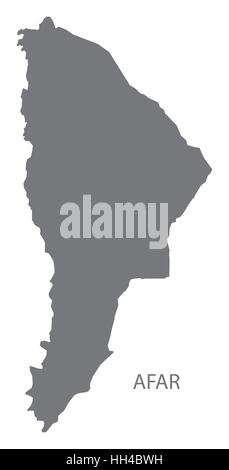L'Éthiopie Afar Site en gris Illustration de Vecteur