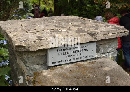 Ellen Hutchins Plaque commémorative Banque D'Images