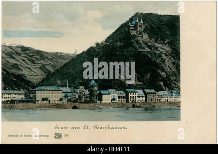 Allemagne, château de Katz à St. Goarshausen Banque D'Images