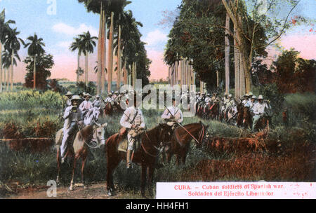 Cuba - soldats cubains de la "libération" de l'armée qui a combattu dans la guerre d'Indépendance cubaine (1895-1898). Banque D'Images