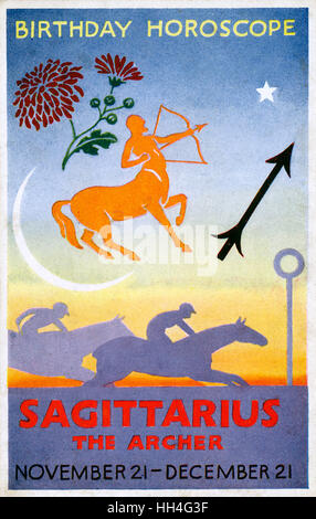 Zodiaque - Horoscope d'anniversaire - Sagittaire « l'Archer » Banque D'Images