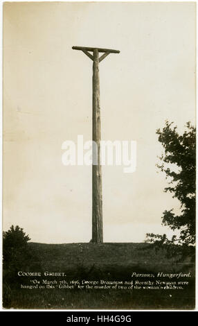 Combe gibbet - haut de Galys vers le bas, Berkshire Banque D'Images