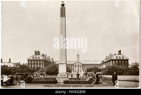 L'hôpital de Chelsea, Chelsea Embankment, London. Mémorial à ceux qui ont été tués à la bataille d'Chilianwala, combattit durant la Seconde Guerre Chilianwala Anglo-Sikh dans la région du Punjab (Mandi Bahauddin), qui fait maintenant partie de l'actuel Pakistan. Banque D'Images