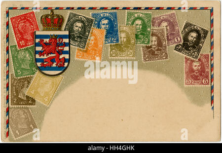Carte de timbre produite par Ottmar Zeihar - Luxembourg Banque D'Images