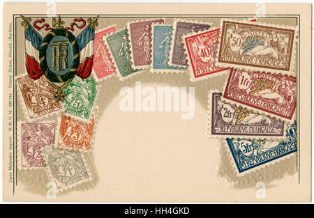 Carte de timbre produite par Ottmar Zeihar - France Banque D'Images