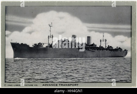 American Liberty Ship - transport à l'avance Banque D'Images