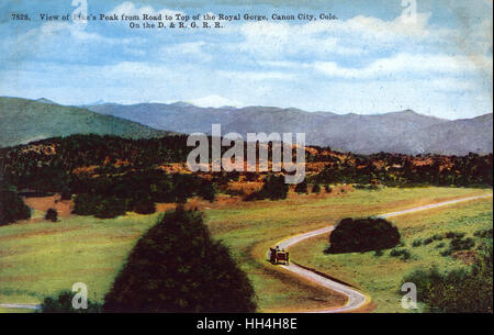 États-Unis - vue de Pike's Peak de la route au sommet de la gorge royale Banque D'Images