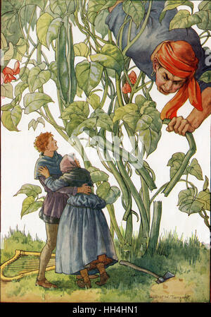 Jack et la Beanstalk de Margaret Tarrant Banque D'Images