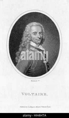 François-Marie Arouet, connu par son nom de plume Voltaire Banque D'Images