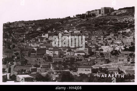 Vue générale de Nazareth, dans le nord d'Israël Banque D'Images
