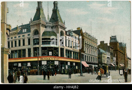 Bunney's Ltd Grand magasin - Church Street, Liverpool Banque D'Images