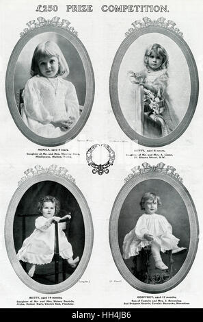 Concours édouardien pour enfants 1909 Banque D'Images