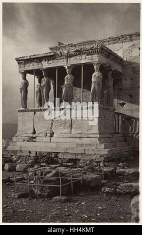 Porche caryatide de l'Erechtheion, Acropole, Athènes, Grèce Banque D'Images