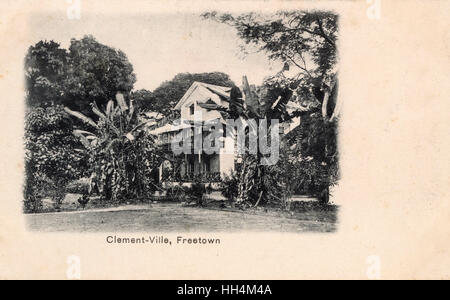 Hôtel particulier Clément-ville, Freetown, Sierra Leone, Afrique de l'Ouest Banque D'Images