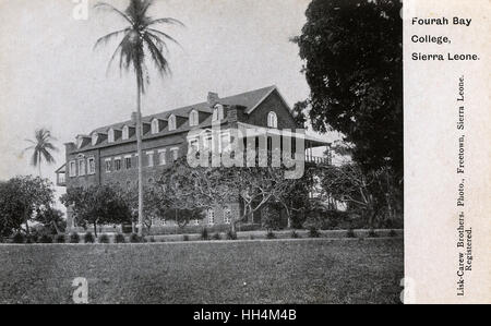 Fourah Bay College, le Mont Aureol, Freetown, Sierra Leone, Afrique de l'Ouest. Fondée en 1827 par la Church Missionary Society comme un missionnaire anglican school, c'est la plus ancienne université d'Afrique de l'Ouest. Banque D'Images