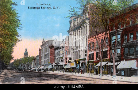 Broadway, Saratoga Springs, État de New York, États-Unis Banque D'Images