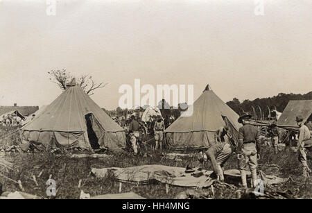 Camping de soldats de cavalerie américaine, États-Unis Banque D'Images