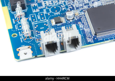 Circuit imprimé électronique Télécopieur circuit board Banque D'Images