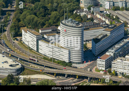 Centre d'affaires de Vodafone GmbH Düsseldorf, ville d'autoroute B7, Vodafone Düsseldorf Heerdt, au Campus du Rhin, Düsseldorf Banque D'Images