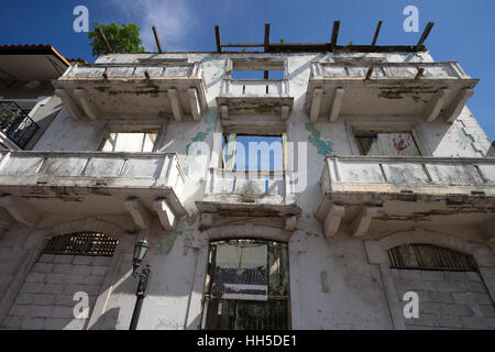 Bâtiment abandonné dans la région de Casco Viejo Panama City Banque D'Images