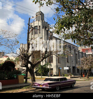 Images de La Havane, Cuba. Architecture de La Havane. Voitures anciennes à La Havane, Cuba. Banque D'Images