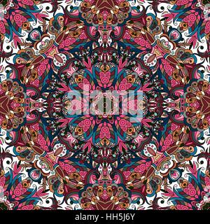 Modèle sans couture. Éléments de décoration vintage. Arrière-plan dessiné à la main. L'Islam, Arabe, Indienne, motifs ottomans. Illustration de Vecteur