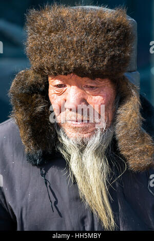 L'homme chinois, Yinchuan, Ningxia Province, China Banque D'Images