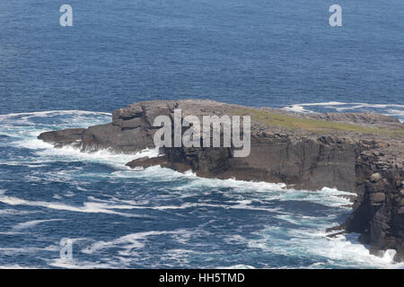 Une partie de l'Fogher falaises, Valentia Island, comté de Kerry, Irlande. Banque D'Images