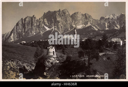 Pomagagagnon - une montagne des Dolomites à Belluno, en Italie Banque D'Images