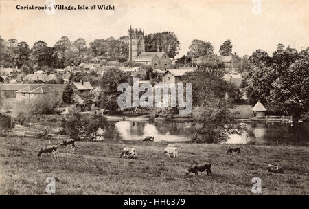 Village de Carisbrooke, île de Wight, Hampshire, Angleterre Banque D'Images