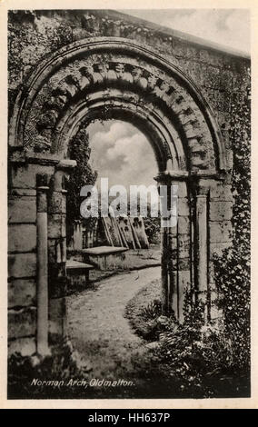 Norman Arch - Église du Prieuré de St Mary, Old Malton Banque D'Images