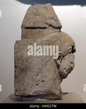 La stèle. 6ème siècle avant JC. Nécropole de Villaricos, Almanzora, Almeria, Espagne. Décorées avec une coiffure Egytian figure. Espagne Banque D'Images