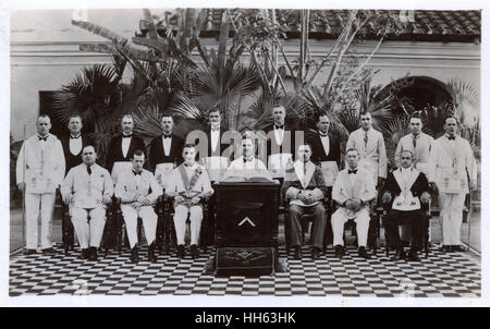 Photo de groupe, Masonic Lodge, Jhansi, Uttar Pradesh, Inde Banque D'Images